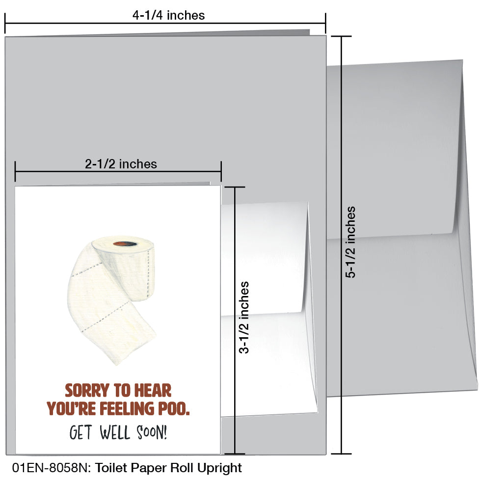 Toilet Paper Roll Upright, Greeting Card (8058N), Enclosure, www.printedcanvas.com