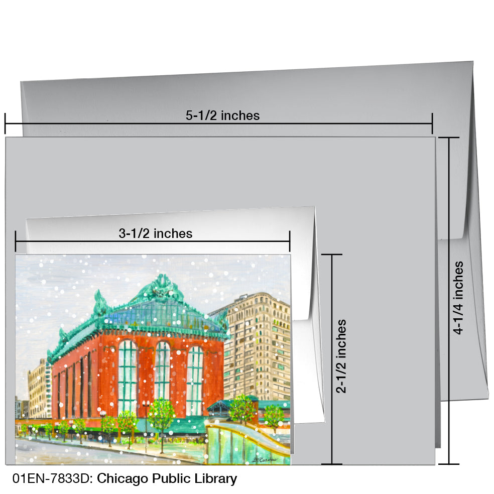 Chicago Public Library, Greeting Card (7833D), Enclosure, printedcanvas.com