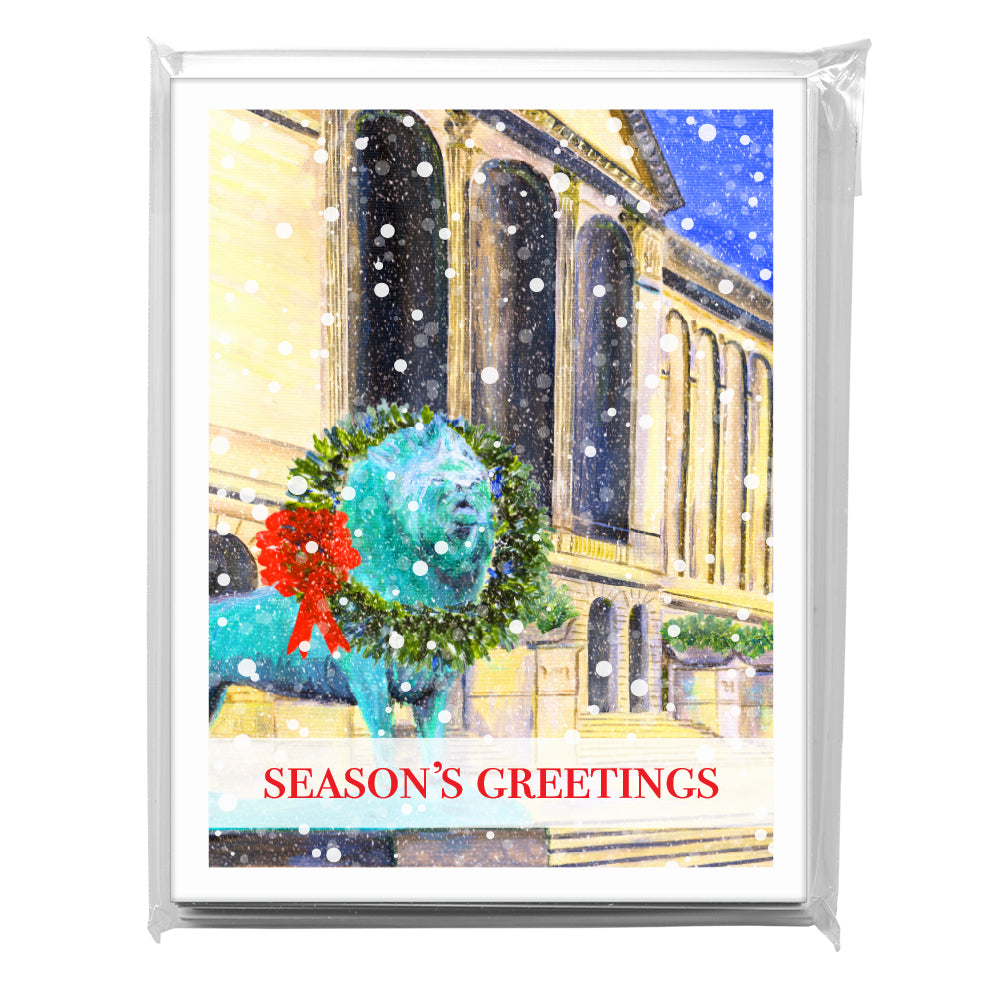 Art Institute with Wreath, Chicago, Greeting Card (7979H), A2 8-Pack, printedcanvas.com