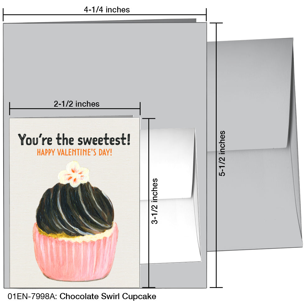Chocolate Swirl Cupcake, Greeting Card (7998A), Enclosure, printedcanvas.com
