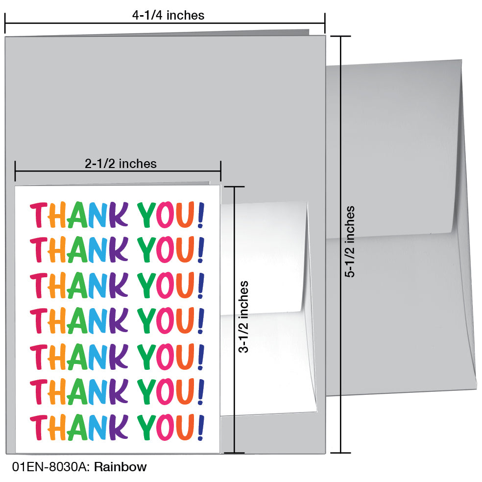 Rainbow, Greeting Card (8030A), Enclosure, www.printedcanvas.com