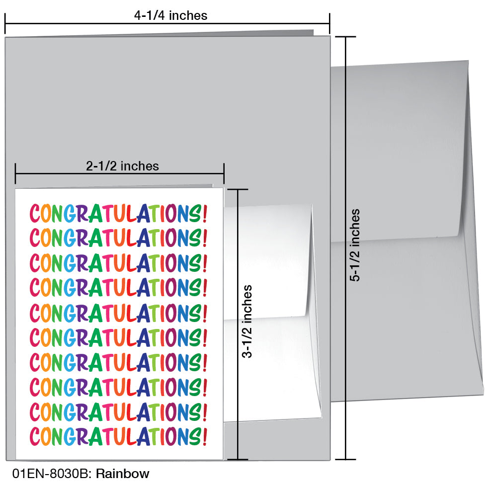 Rainbow, Greeting Card (8030B), Enclosure, www.printedcanvas.com
