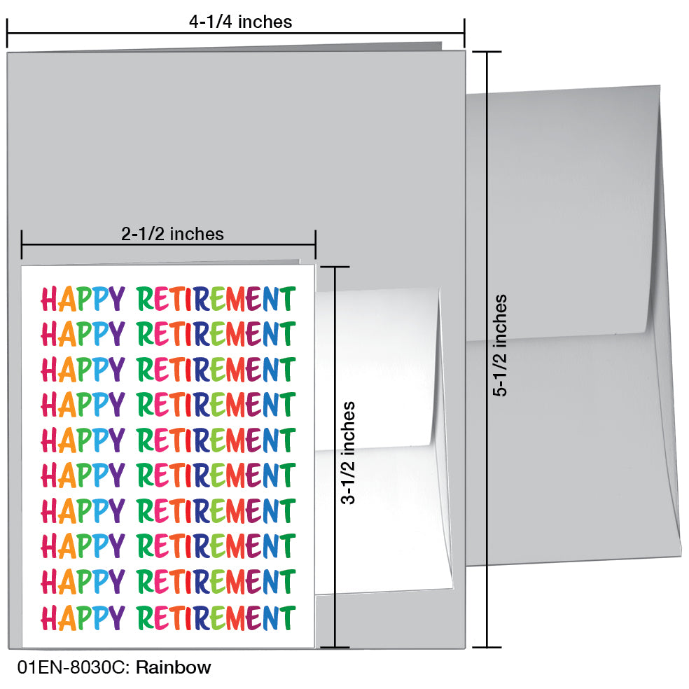 Rainbow, Greeting Card (8030C), Enclosure, www.printedcanvas.com