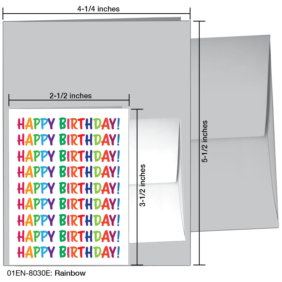 Rainbow, Greeting Card (8030E), Enclosure, printedcanvas.com