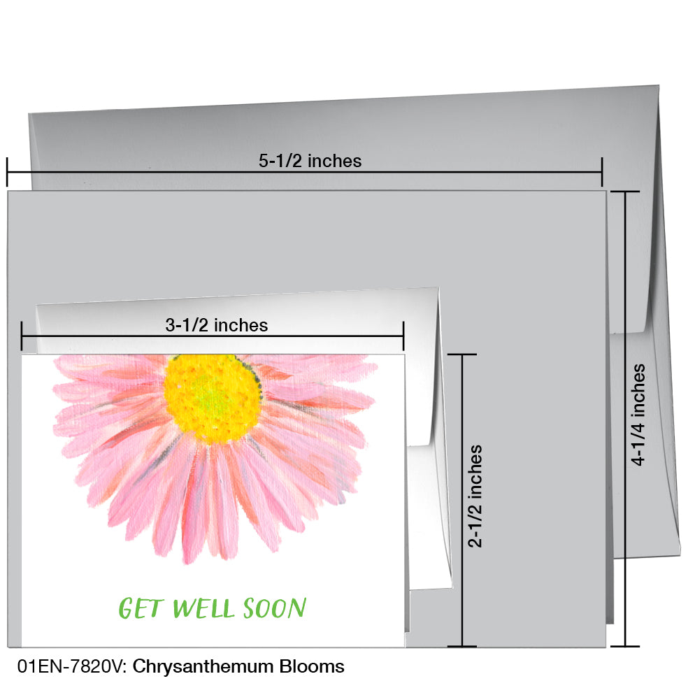Chrysanthemum Blooms, Greeting Card (7820V), Enclosure, printedcanvas.com