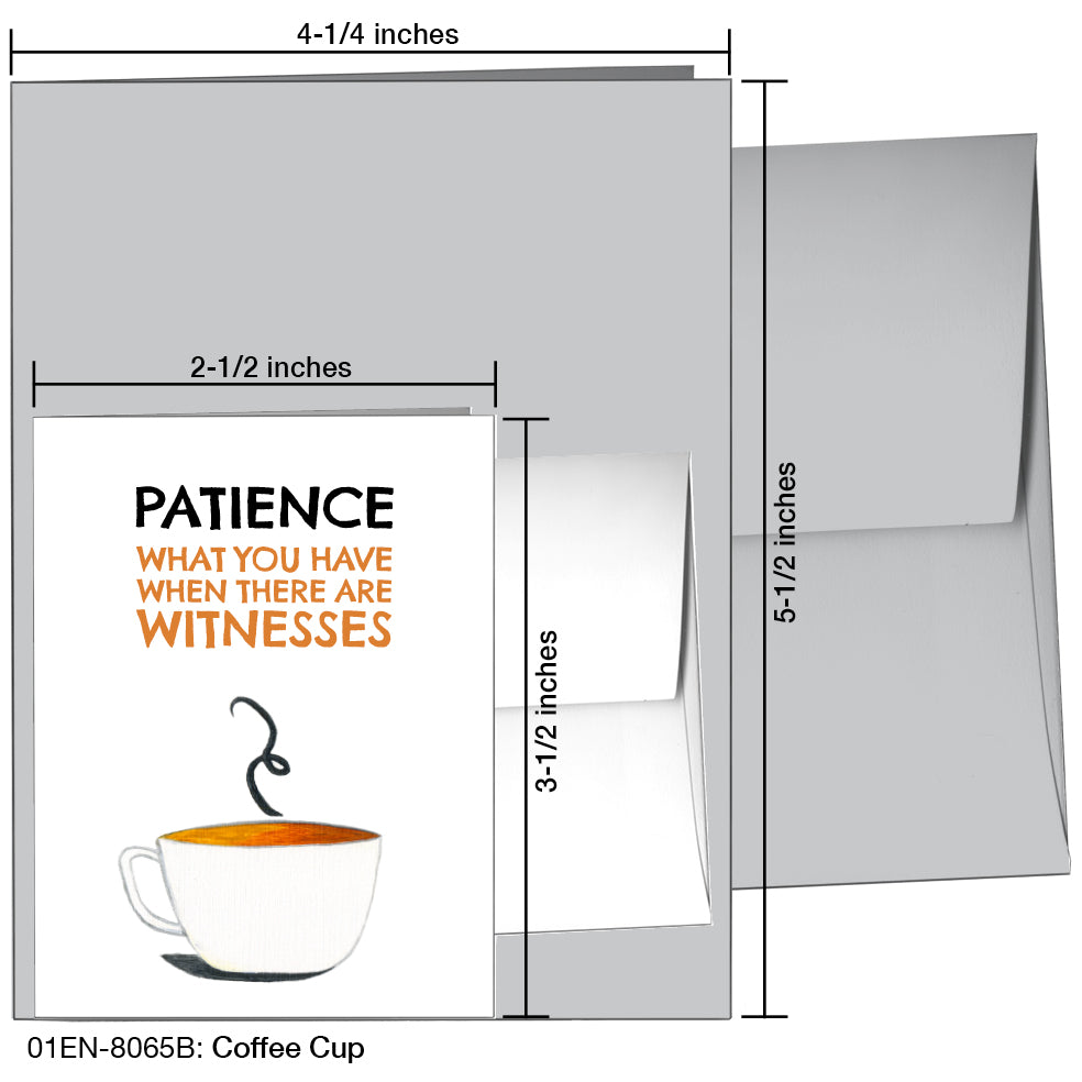 Coffee Cup, Greeting Card (8065B), Enclosure, www.printedcanvas.com