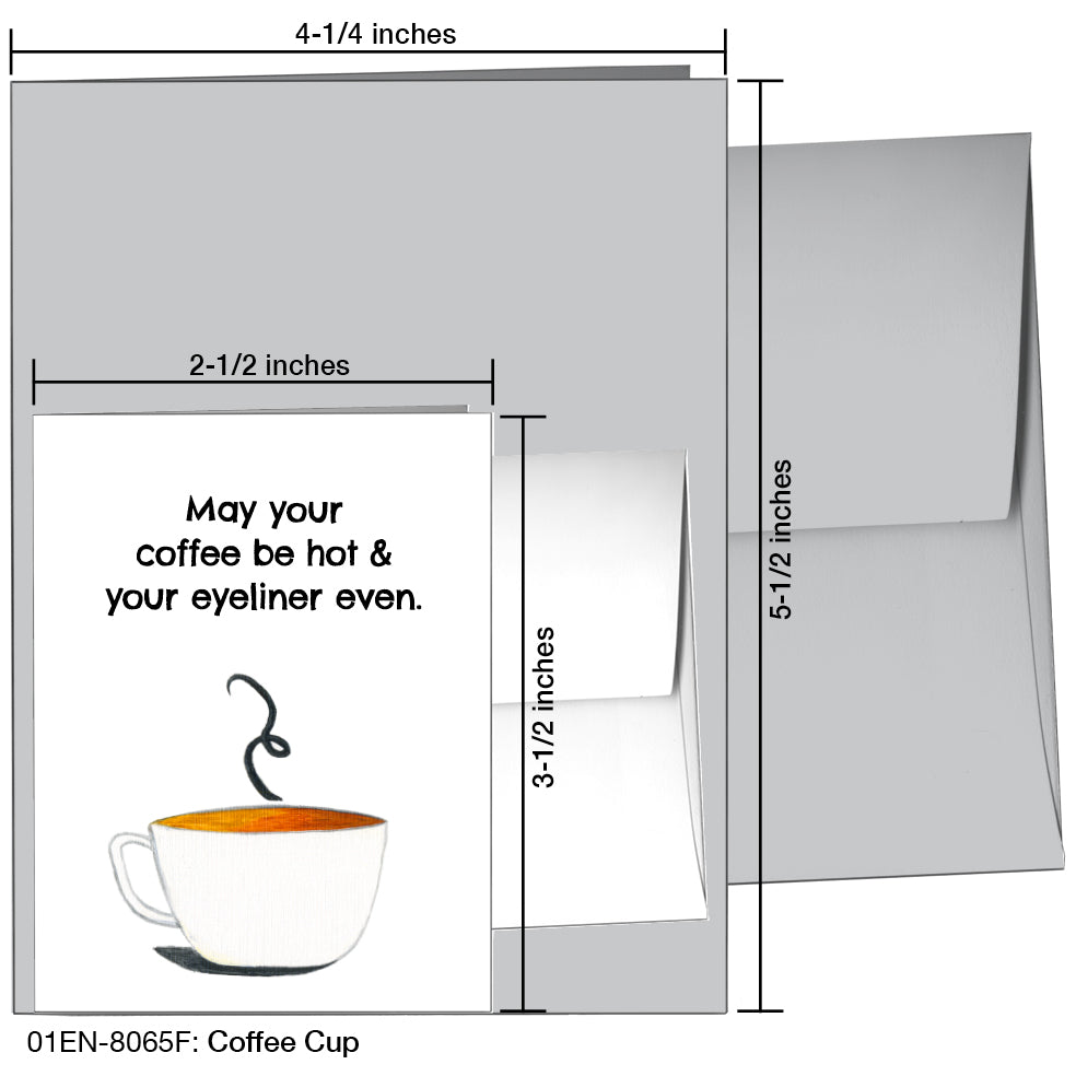 Coffee Cup, Greeting Card (8065F), Enclosure, www.printedcanvas.com