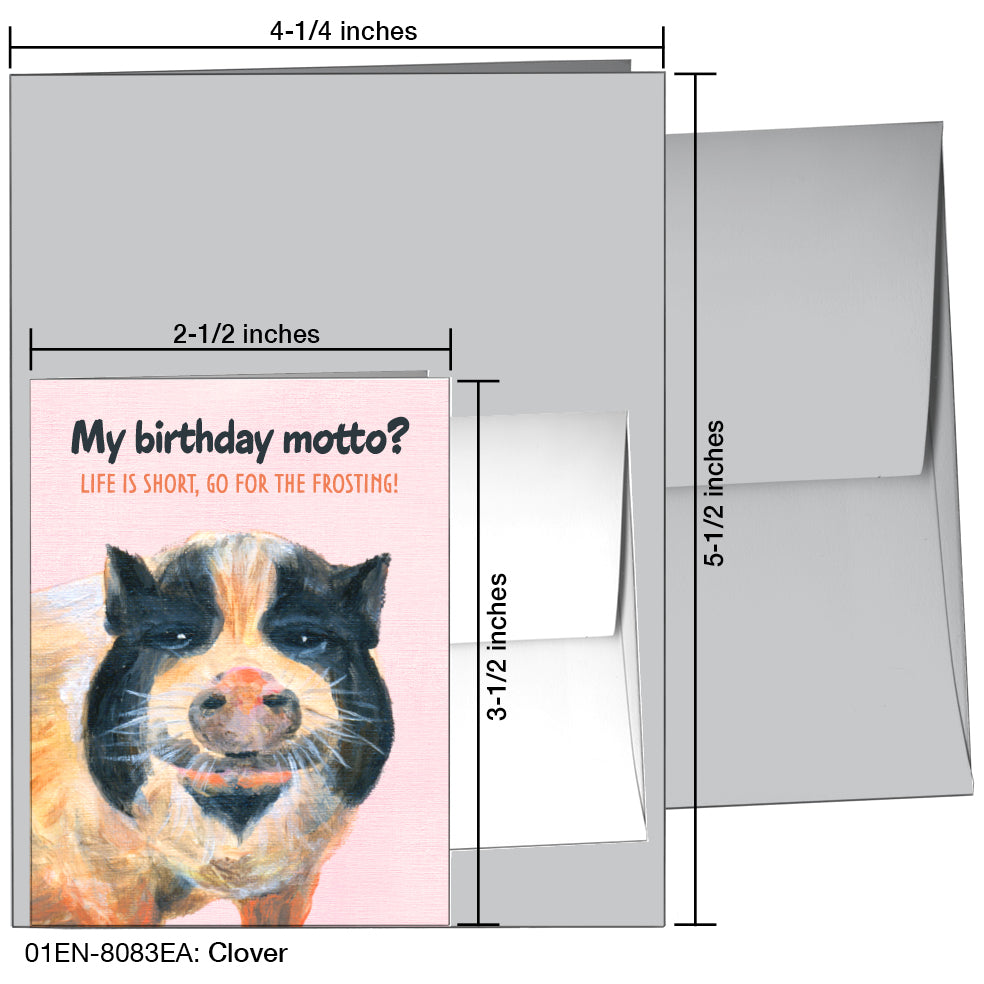 Clover, Greeting Card (8083EA), Enclosure, www.printedcanvas.com