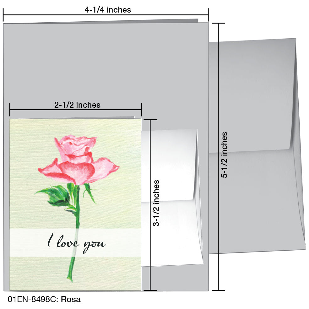 Rosa, Greeting Card (8498C), Enclosure, www.printedcanvas.com