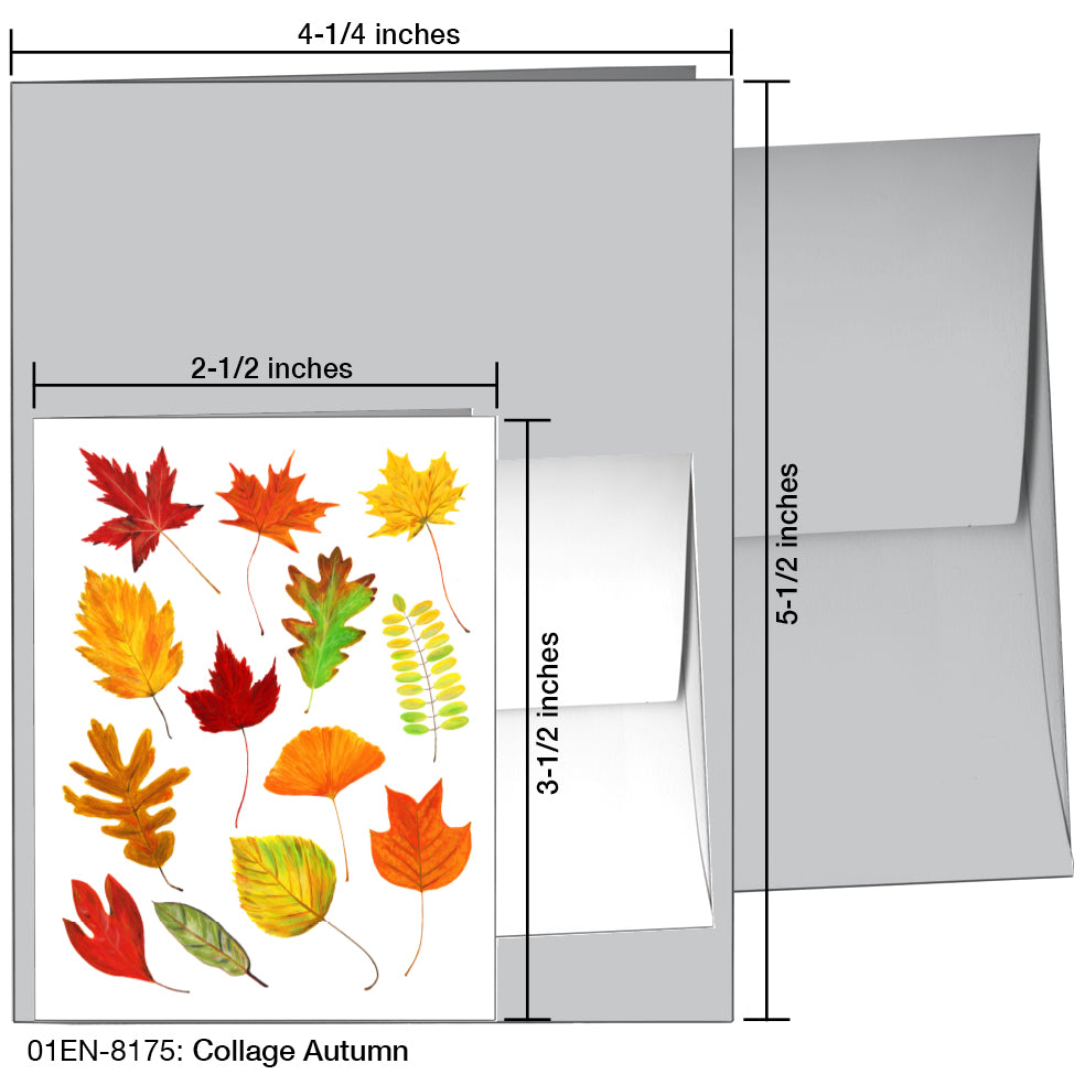 Collage Autumn, Greeting Card (8175A), Enclosure, www.printedcanvas.com