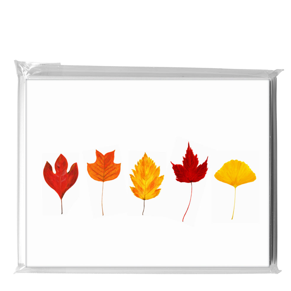 Collage Leaves, Greeting Card (8699A), 8-Pack, www.printedcanvas.com