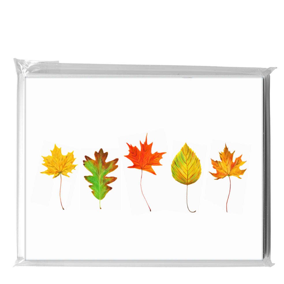 Colage Leaves 2, Greeting Card (8700), A2 8-Pack, printedcanvas.com