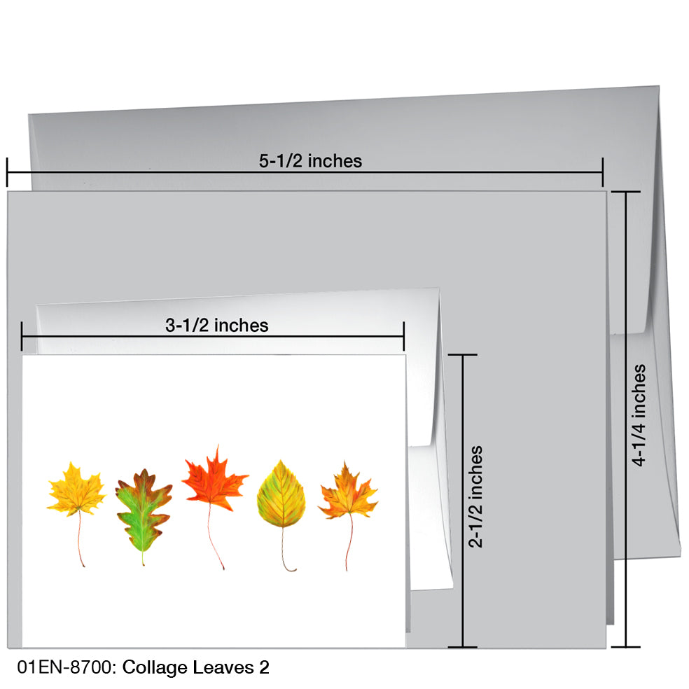 Colage Leaves 2, Greeting Card (8700A), Enclosure, www.printedcanvas.com