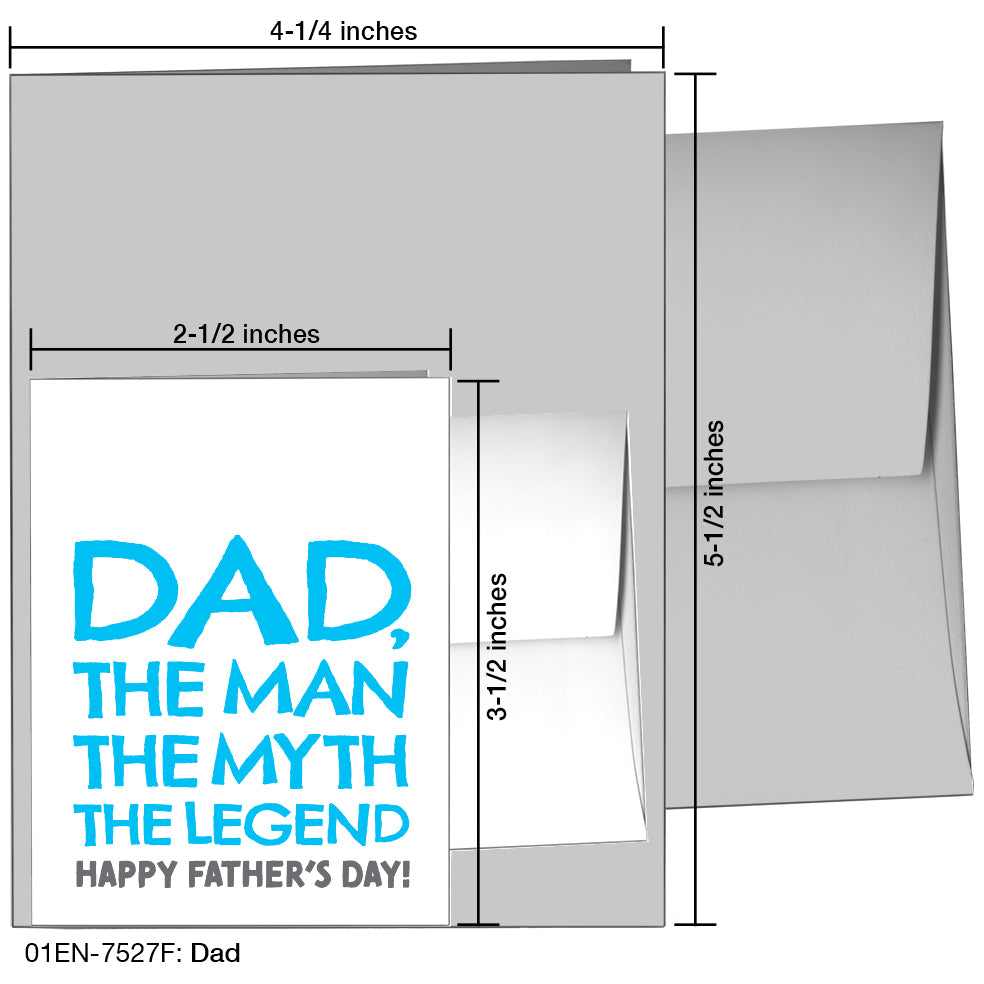 Dad, Greeting Card (7527F), Enclosure Card, www.printedcanvas.com