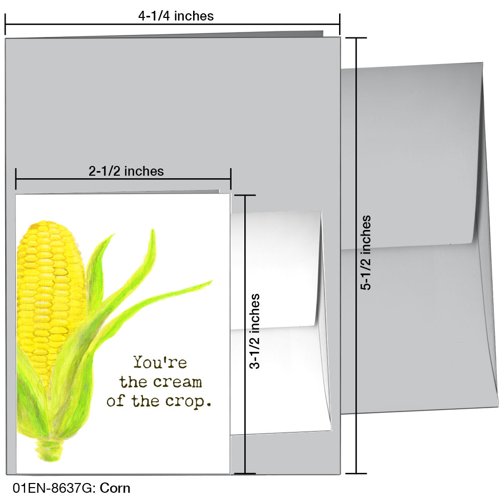 Corn, Greeting Card (8637G), Enclosure Card, printedcanvas.com