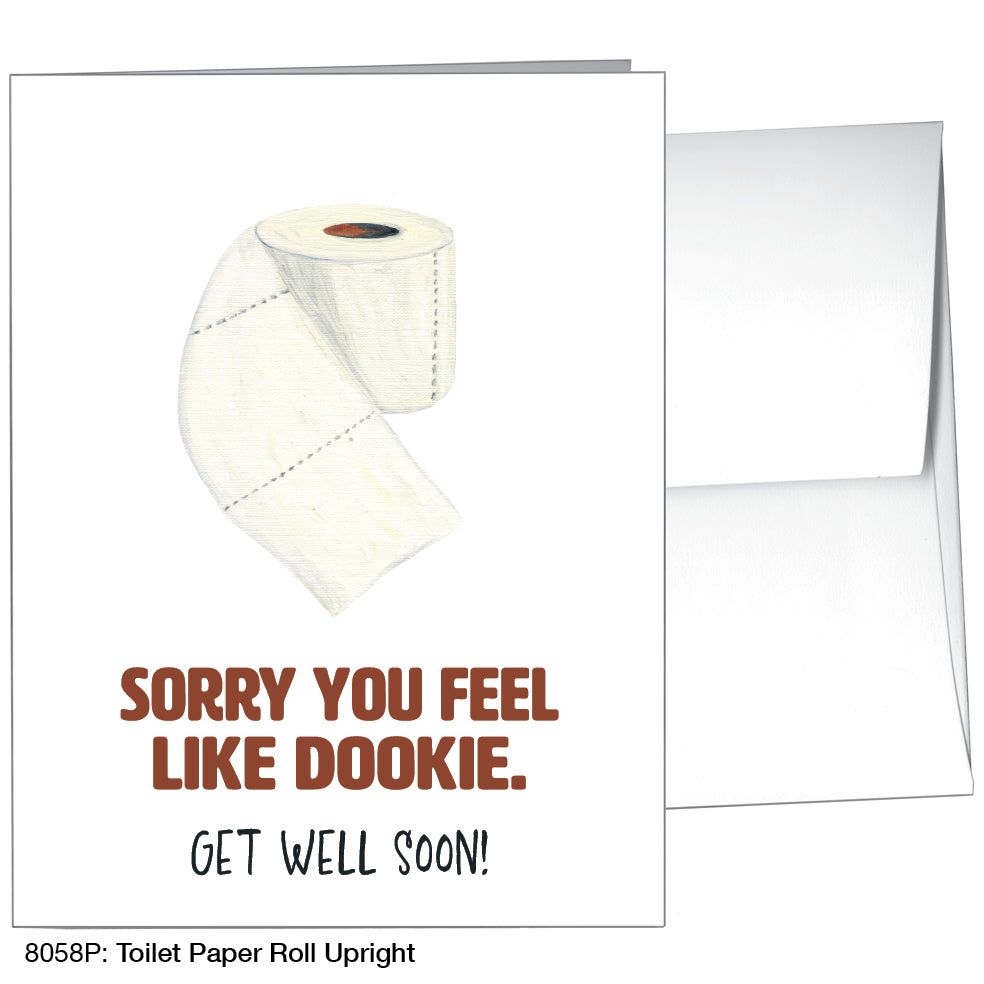 Toilet Paper Roll Upright, Greeting Card (8058P), A2 Card Front, www.printedcanvas.com