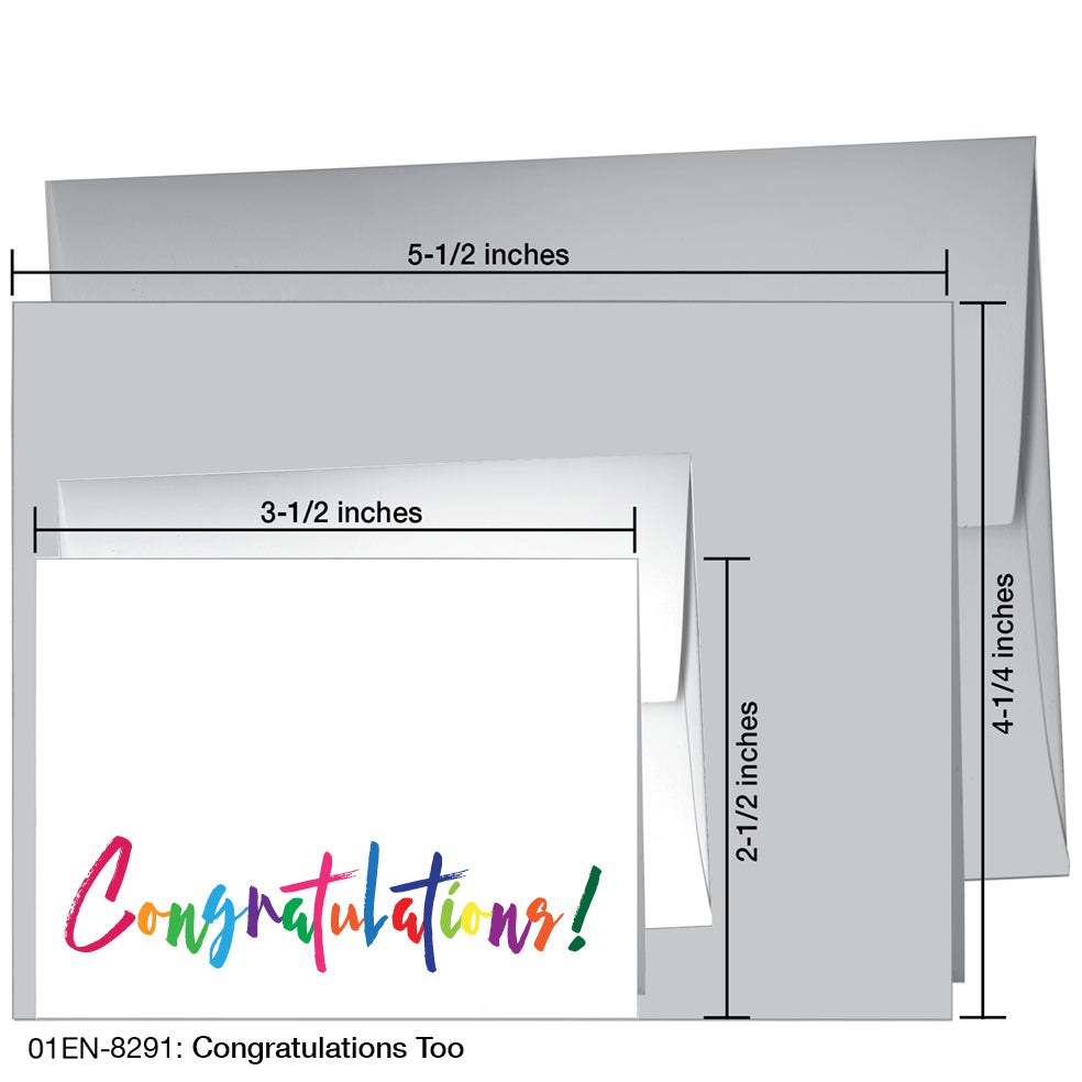 Congratulations Too, Greeting Card (8291D), Enclosure, www.printedcanvas.com