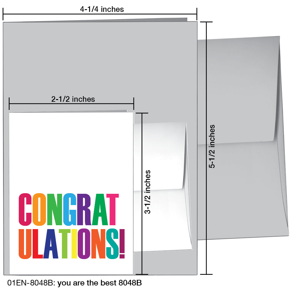 You Are The Best, Greeting Card (8048B), Enclosure, printedcanvas.com