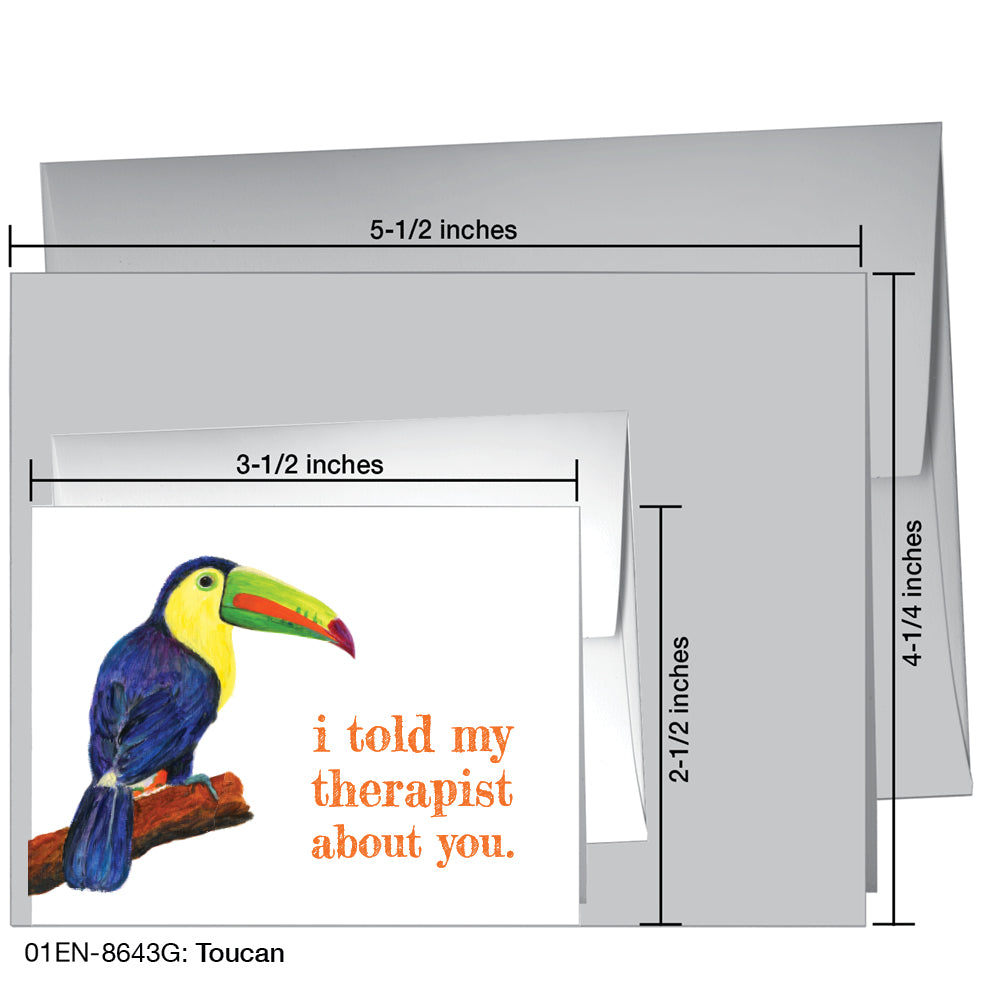Toucan, Greeting Card (8643G), Enclosure, printedcanvas.com
