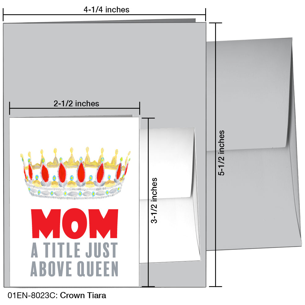 Crown Tiara, Greeting Card (8023C), Enclosure, www.printedcanvas.com