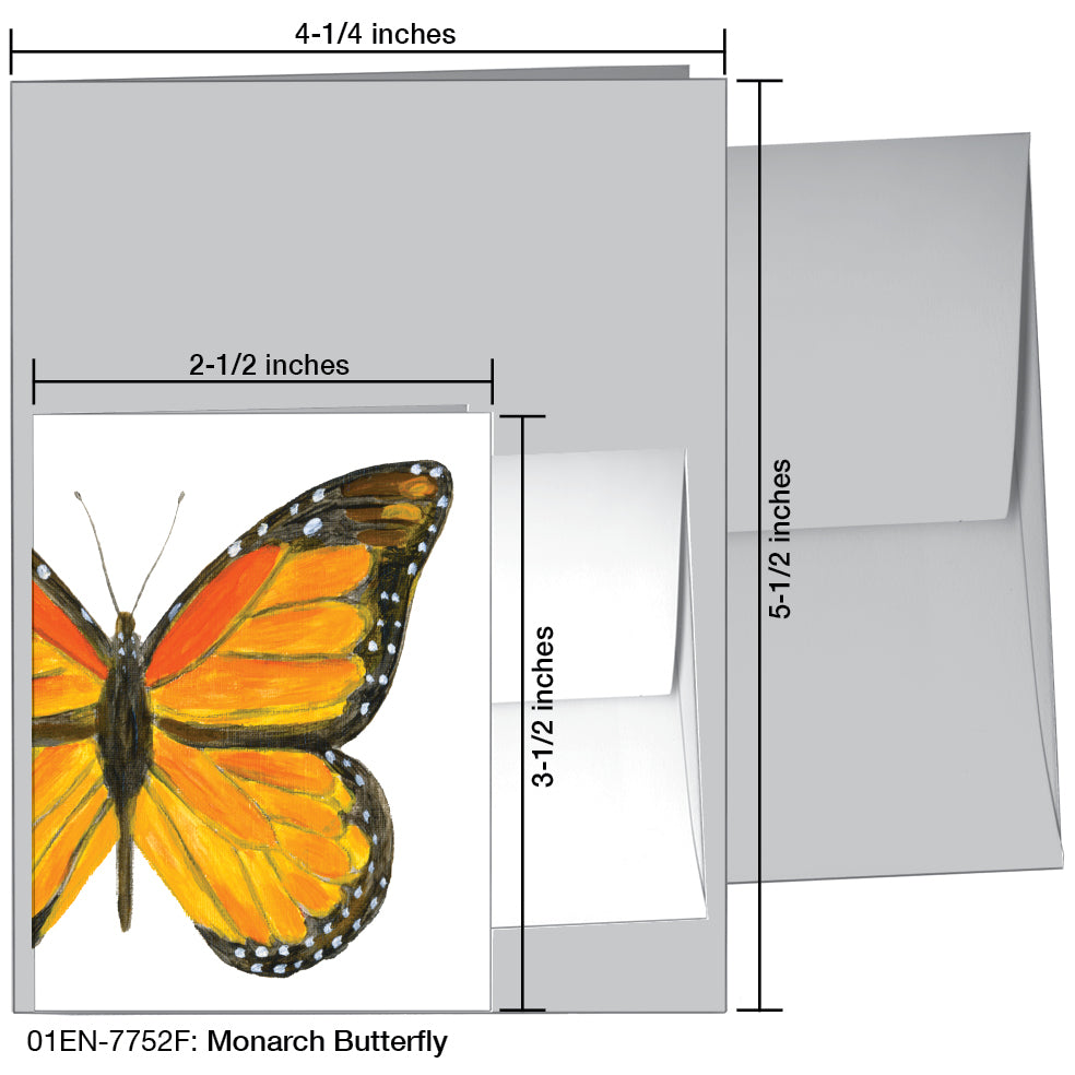 Monarch Butterfly, Greeting Card (7752F), Enclosure, www.printedcanvas.com