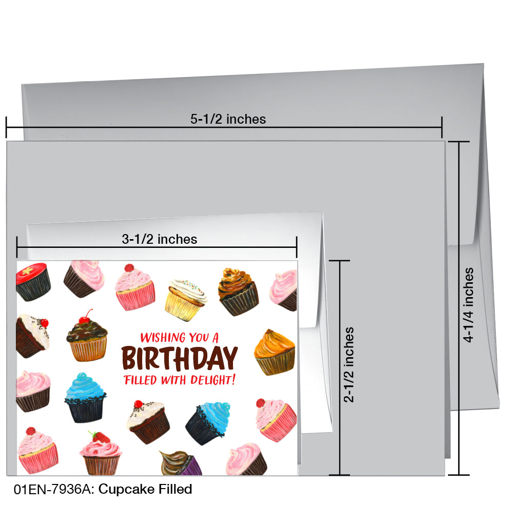 Cupcake Filled, Greeting Card (7936A), Enclosure, www.printedcanvas.com