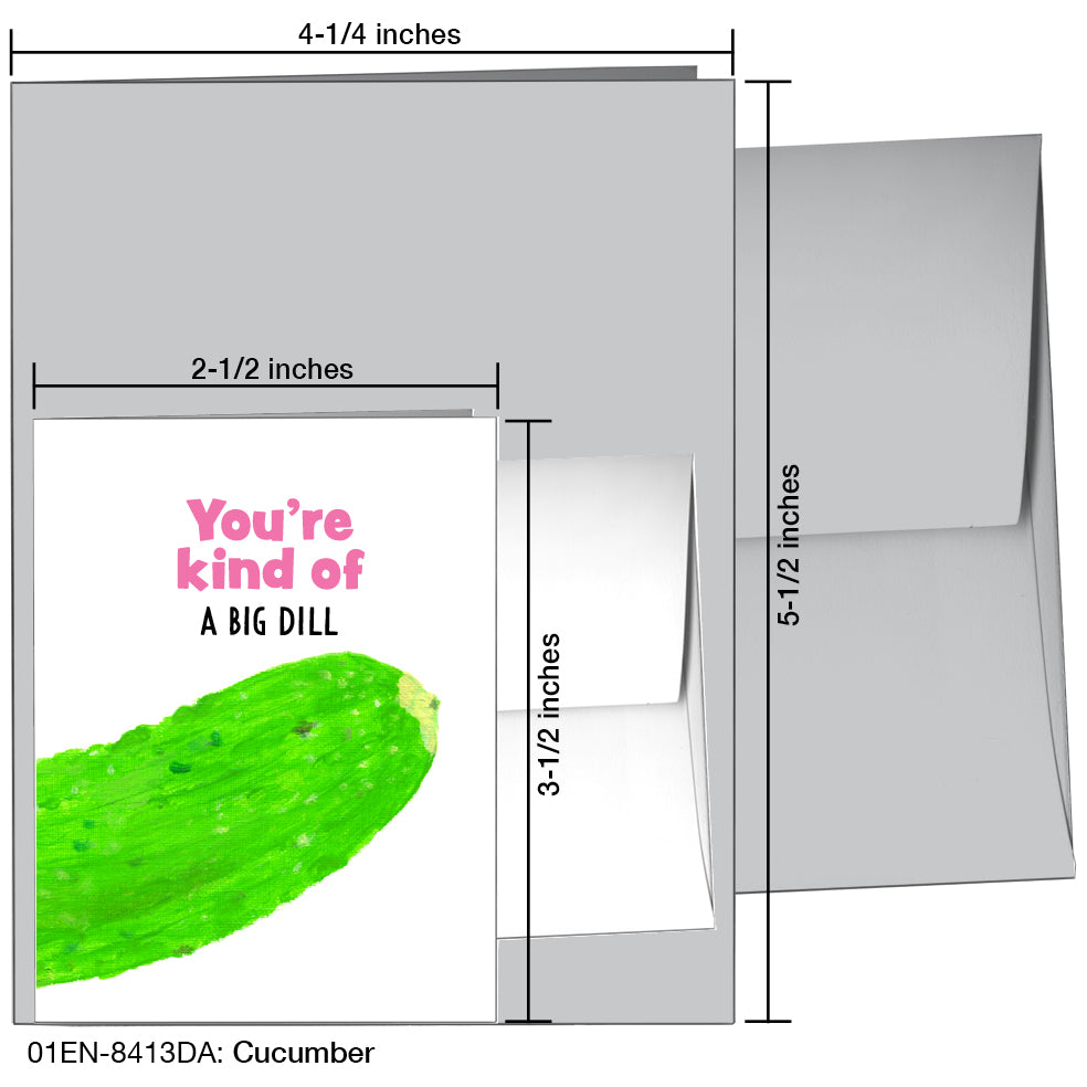 Cucumber, Greeting Card (8413DA), Enclosure, www.printedcanvas.com
