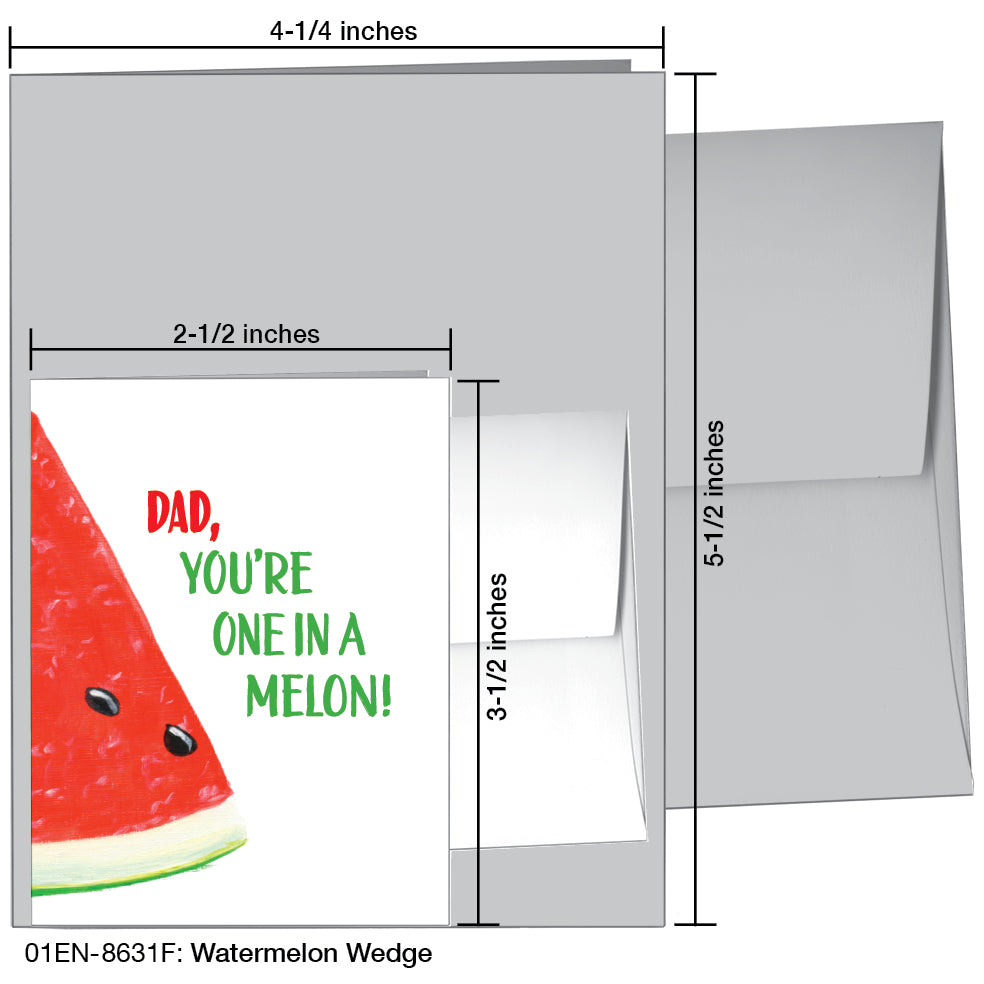 Watermelon Wedge, Greeting Card (8631F), Enclosure, www.printedcanvas.com
