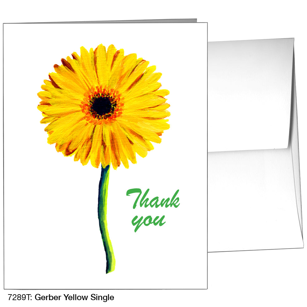 Gerber Yellow Single, Greeting Card (7289T), A2, printedcanvas.com
