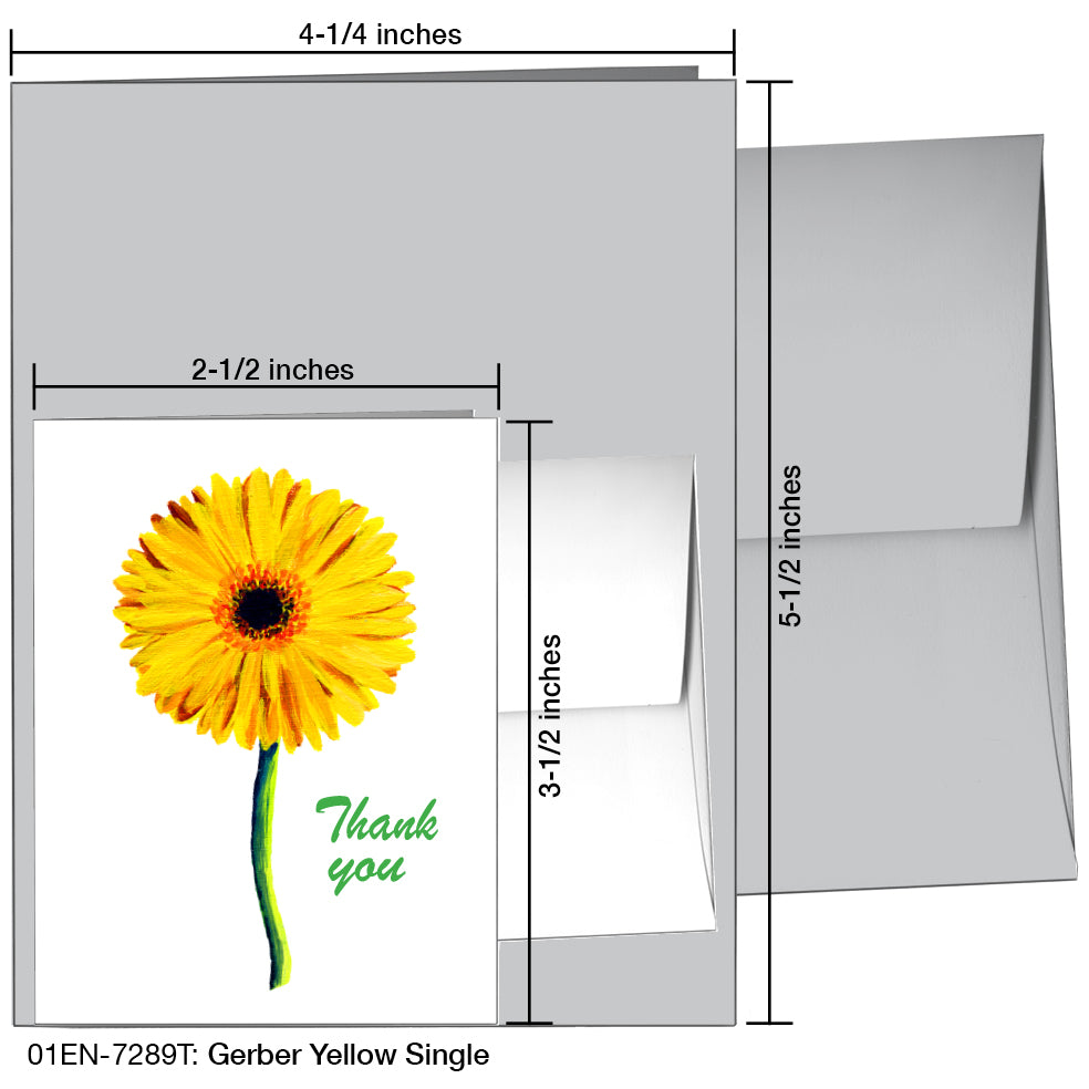 Gerber Yellow Single, Greeting Card (7289T), Enclosure, printedcanvas.com