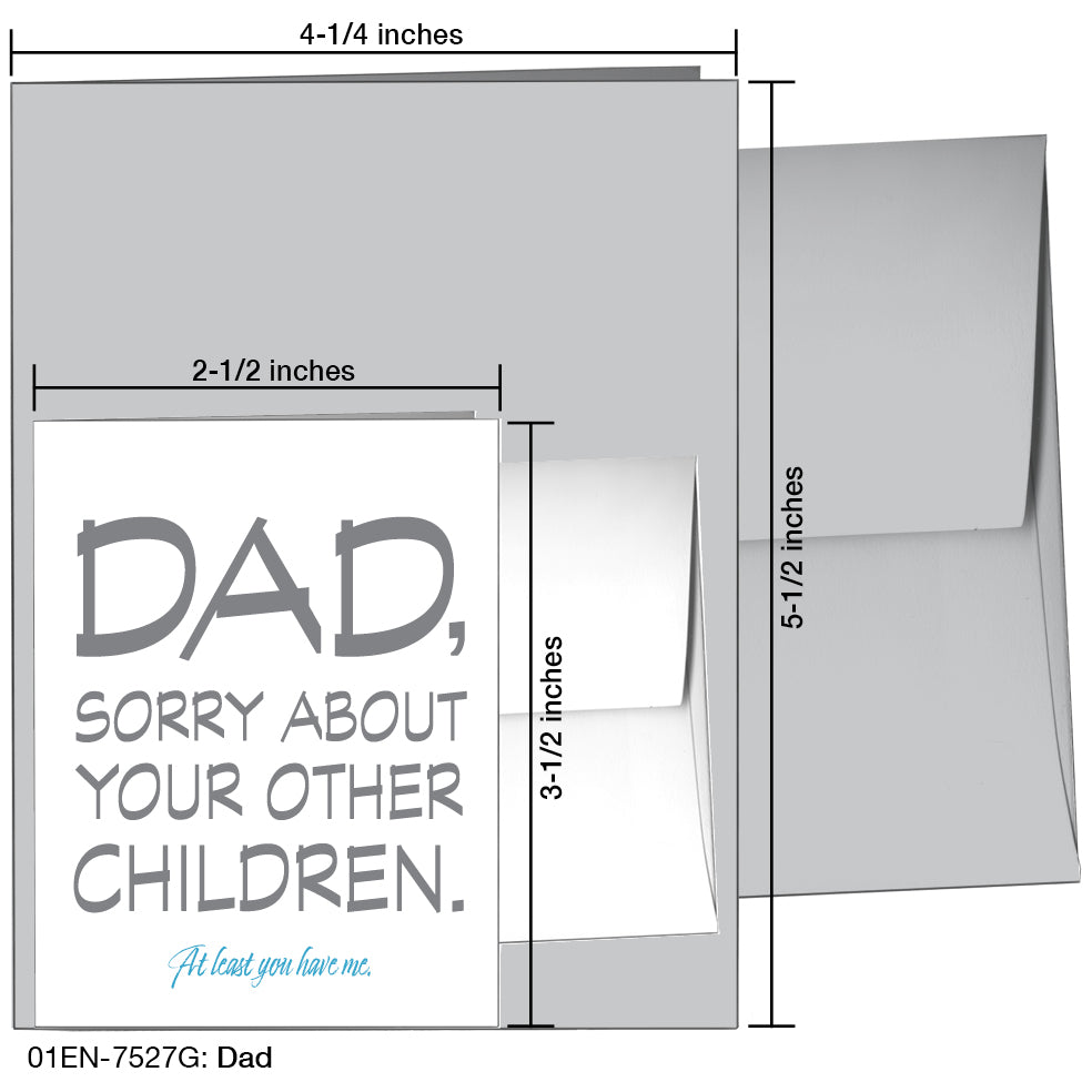 Dad, Greeting Card (7527G), Enclosure, www.printedcanvas.com
