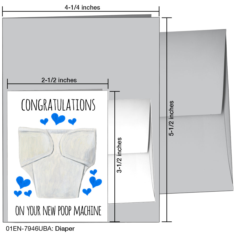 Diaper, Greeting Card (7946UBA), Enclosure, www.printedcanvas.com