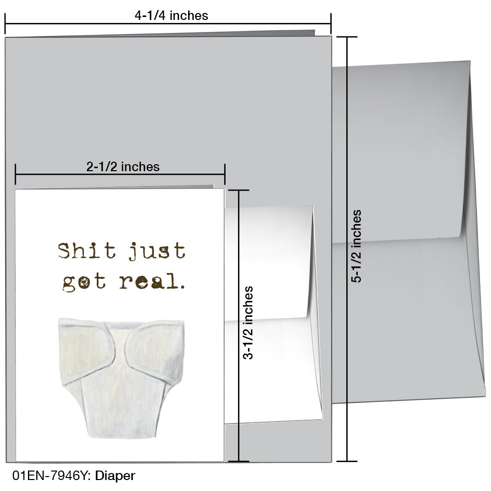 Diaper, Greeting Card (7946Y), Enclosure, printedcanvas.com