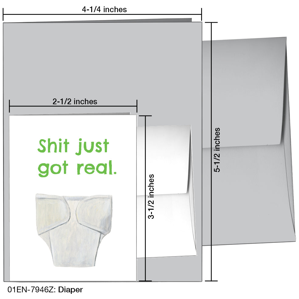 Diaper, Greeting Card (7946Z), Enclosure, printedcanvas.com