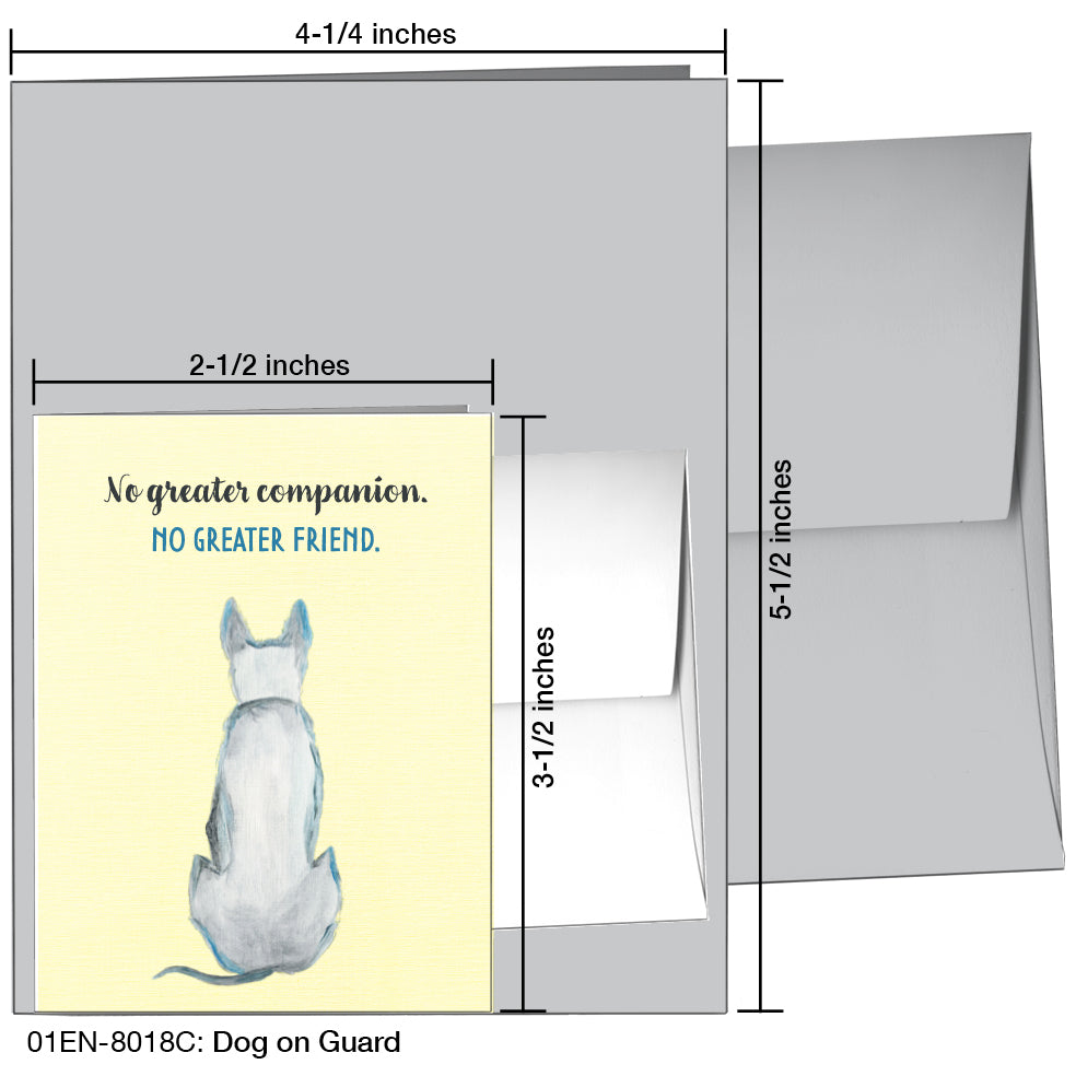 Dog on Guard, Greeting Card (8018C), Enclosure, www.printedcanvas.com