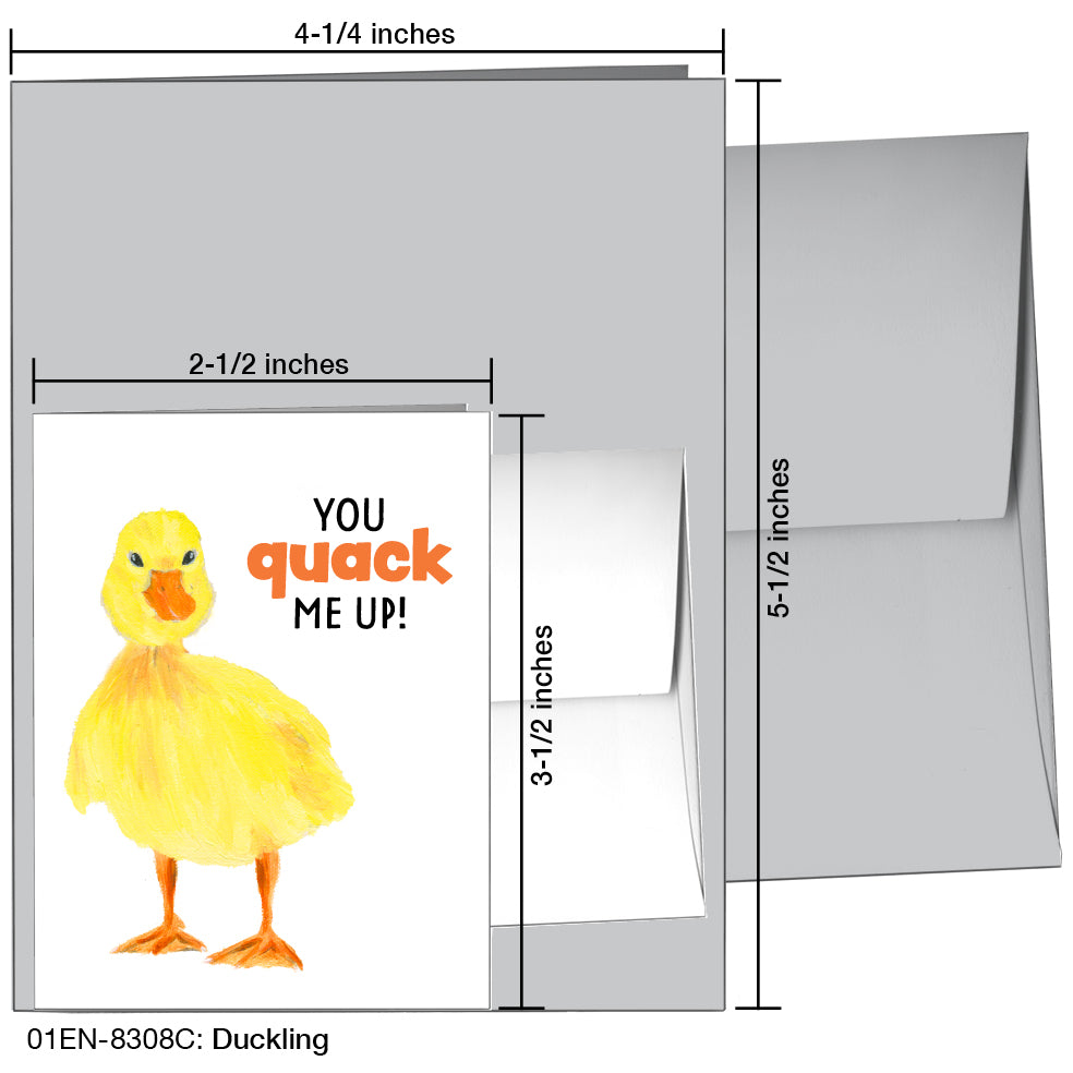 Duckling, Greeting Card (8308C), Enclosure, www.printedcanvas.com