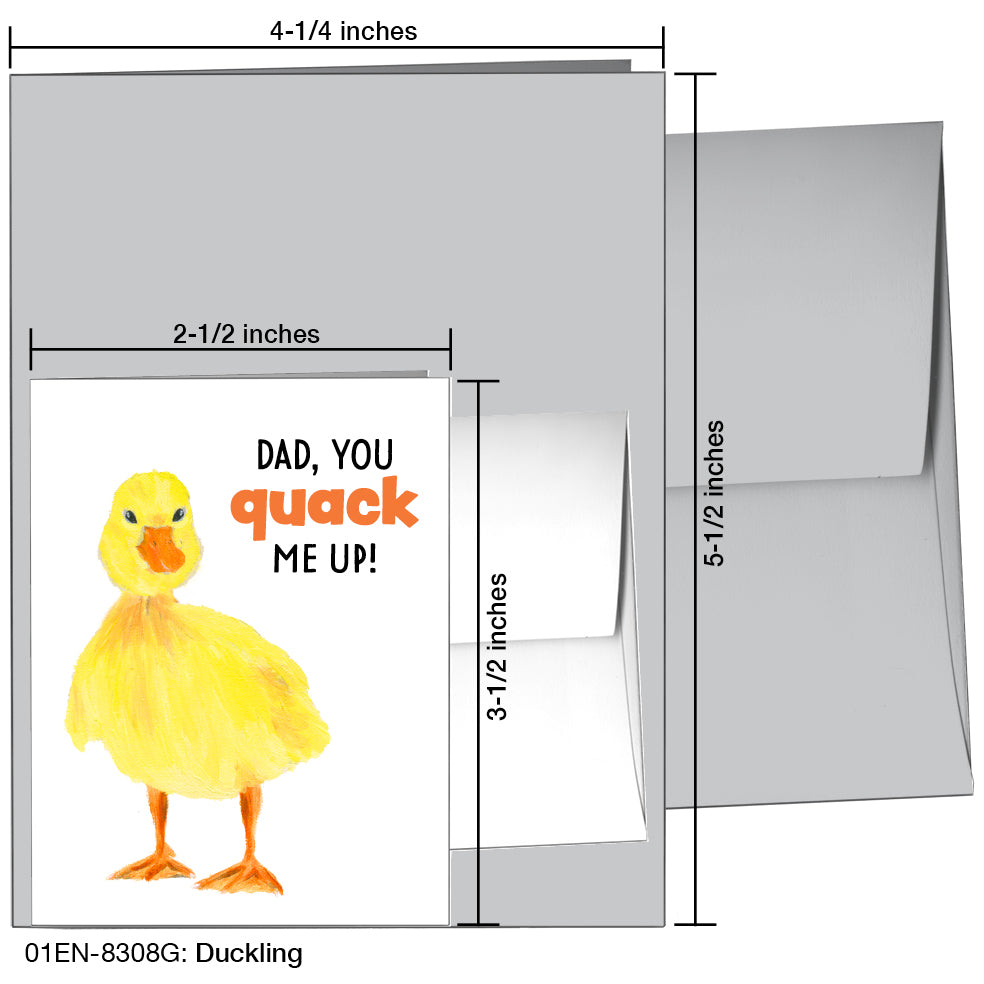 Duckling, Greeting Card (8308G), Enclosure, www.printedcanvas.com