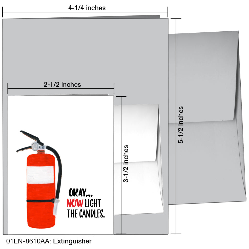 Extinguisher, Greeting Card (8610AA), Enclosure, printedcanvas.com