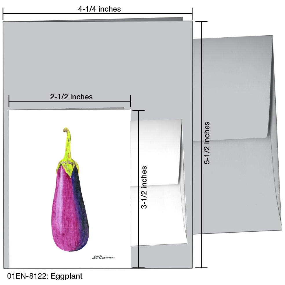 Eggplant, Greeting Card (8122A), Enclosure, www.printedcanvas.com