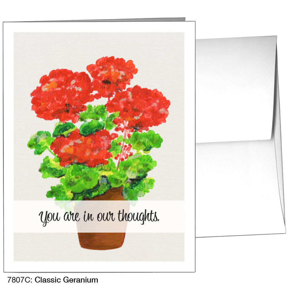 Classic Geranium, Greeting Card (7807C), A2, printedcanvas.com