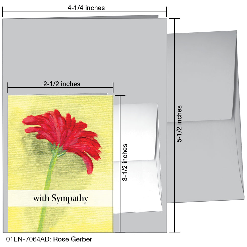 Rose Gerber, Greeting Card (7064AD), Enclosure, www.printedcanvas.com