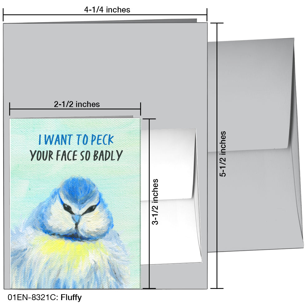 Fluffy, Greeting Card (8321C), Enclosure, www.printedcanvas.com