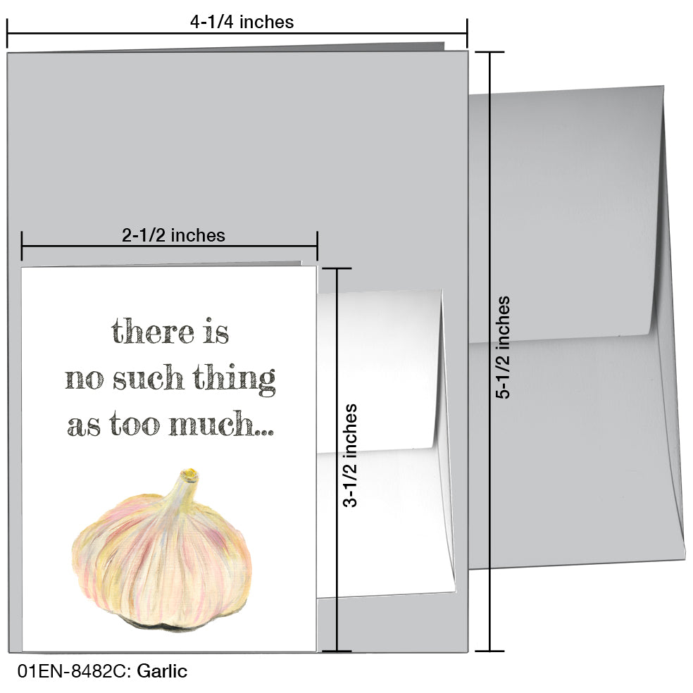 Garlic, Greeting Card (8482C), Enclosure, www.printedcanvas.com