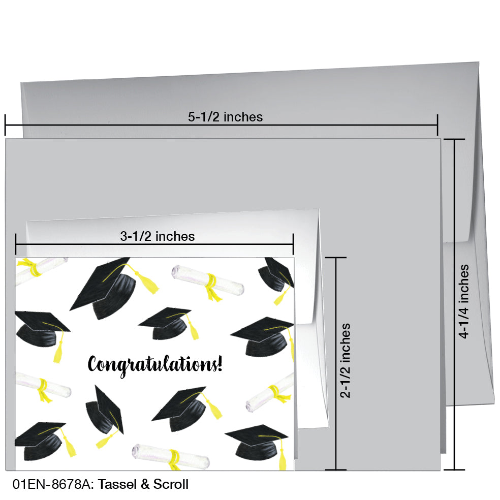 Tassel & Scroll, Greeting Card (8678A), Enclosure, www.printedcanvas.com