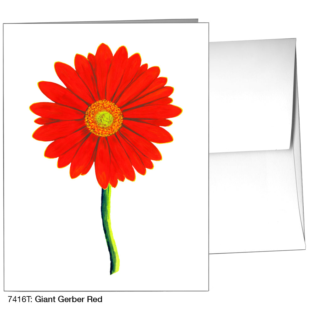 Giant Gerber Red, Greeting Card (7416T), A2 Card Front, www.printedcanvas.com