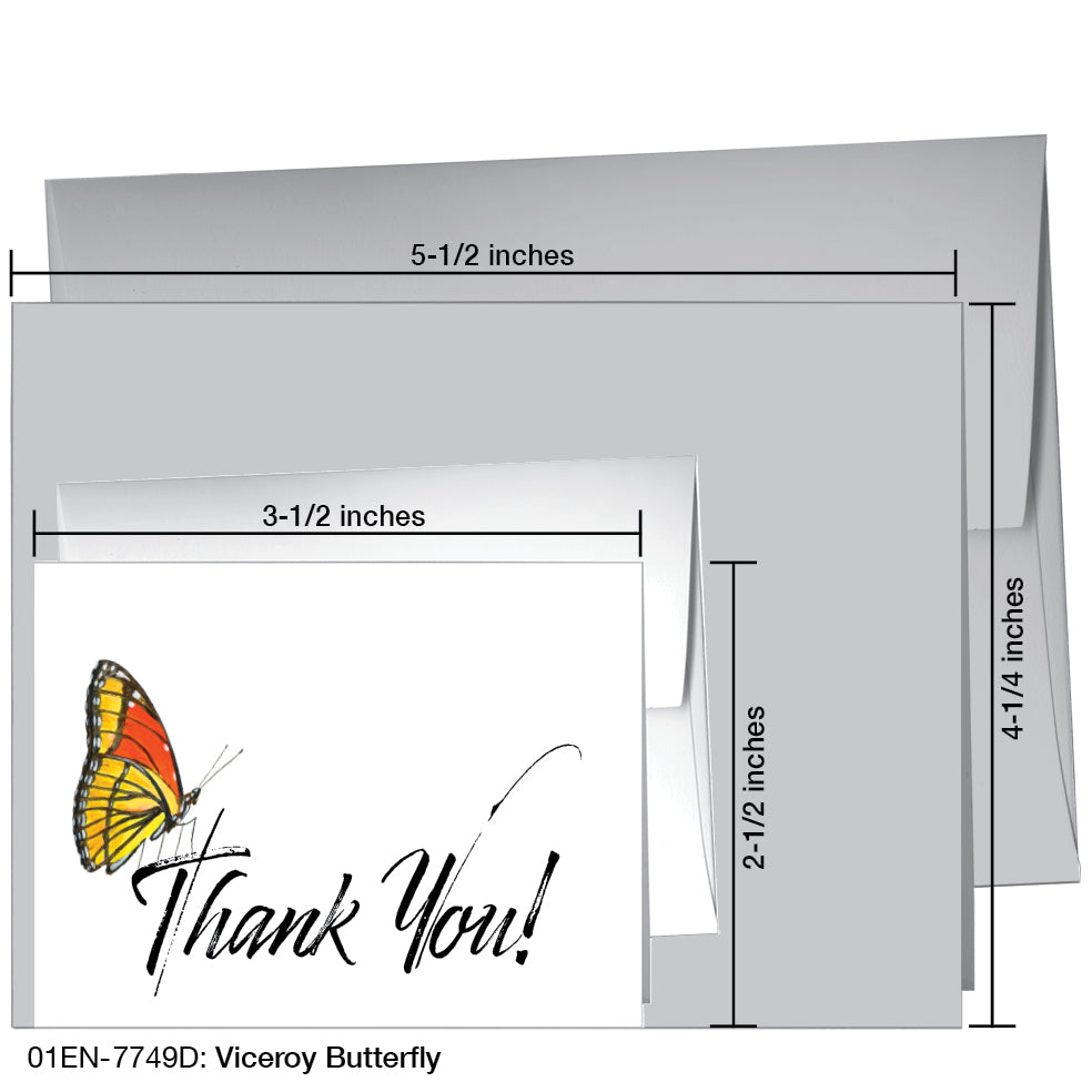 Viceroy Butterfly, Greeting Card (7749D), Enclosure, www.printedcanvas.com