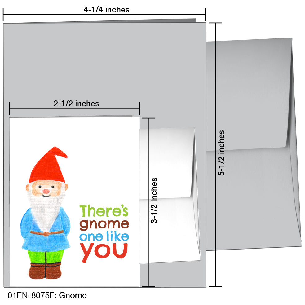 Gnome, Greeting Card (8075F), Enclosure, www.printedcanvas.com