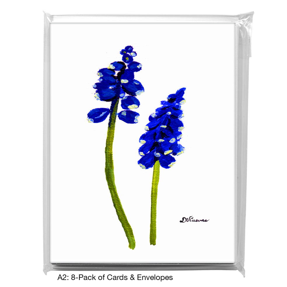 Grape Hyacinth, Greeting Card (7226A), A2 Card 8-Pack, www.printedcanvas.com