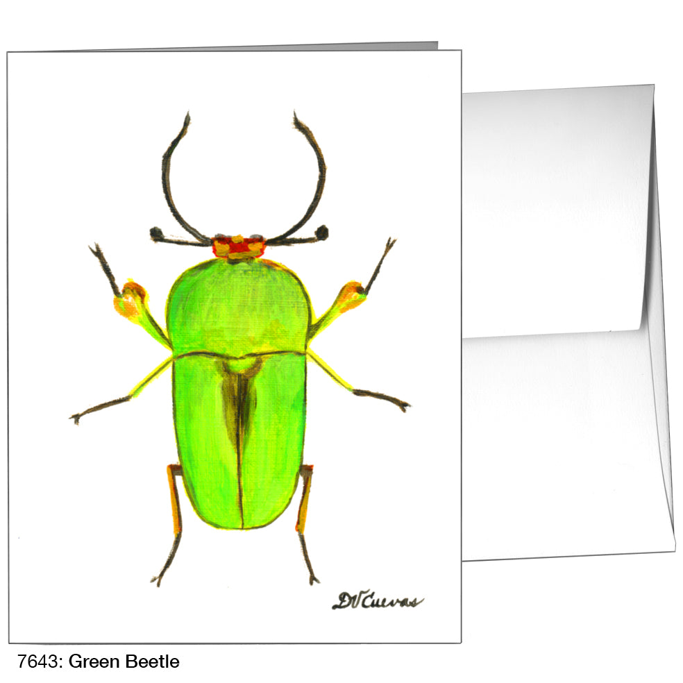 Green Beetle, Greeting Card (7643), A2, printedcanvas.com