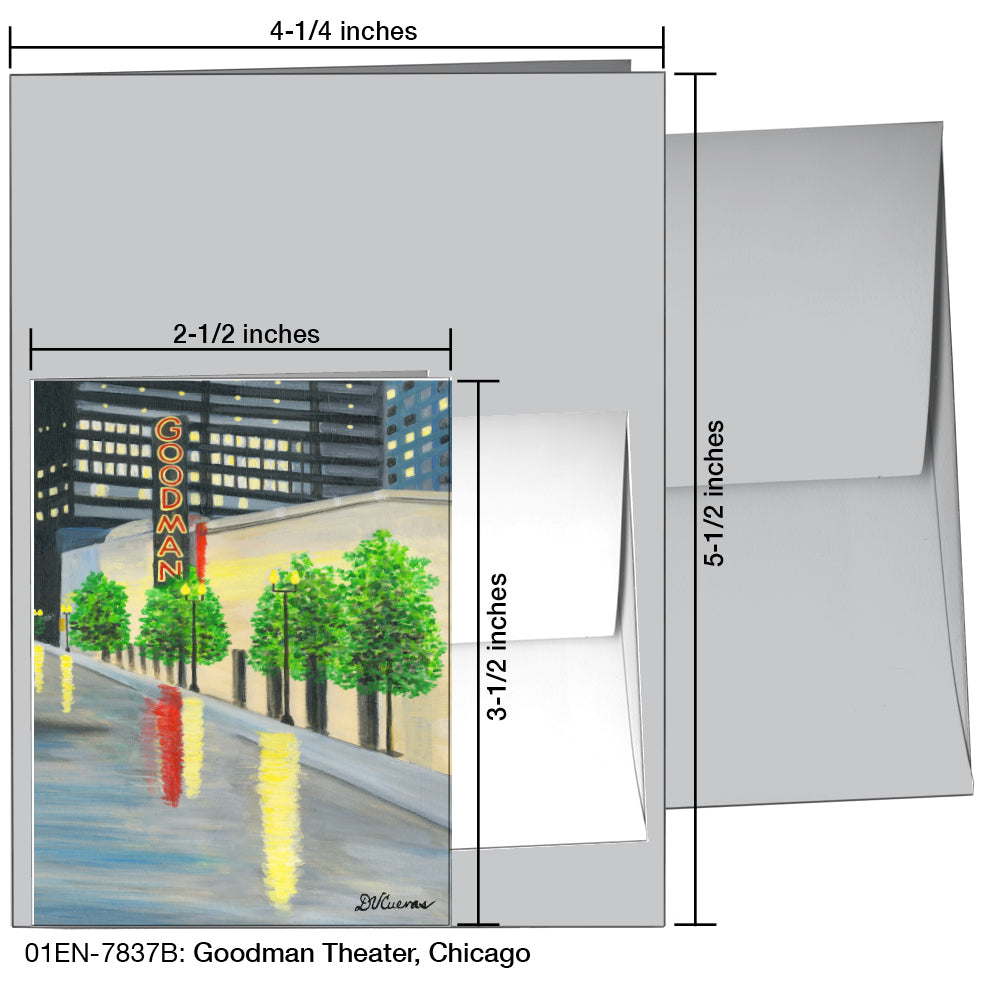 Goodman Theater, Chicago, Greeting Card (7837B), Enclosure, www.printedcanvas.com